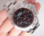 Rolex Daytona SS Black Arabic Watch 116520 - Buy Replica